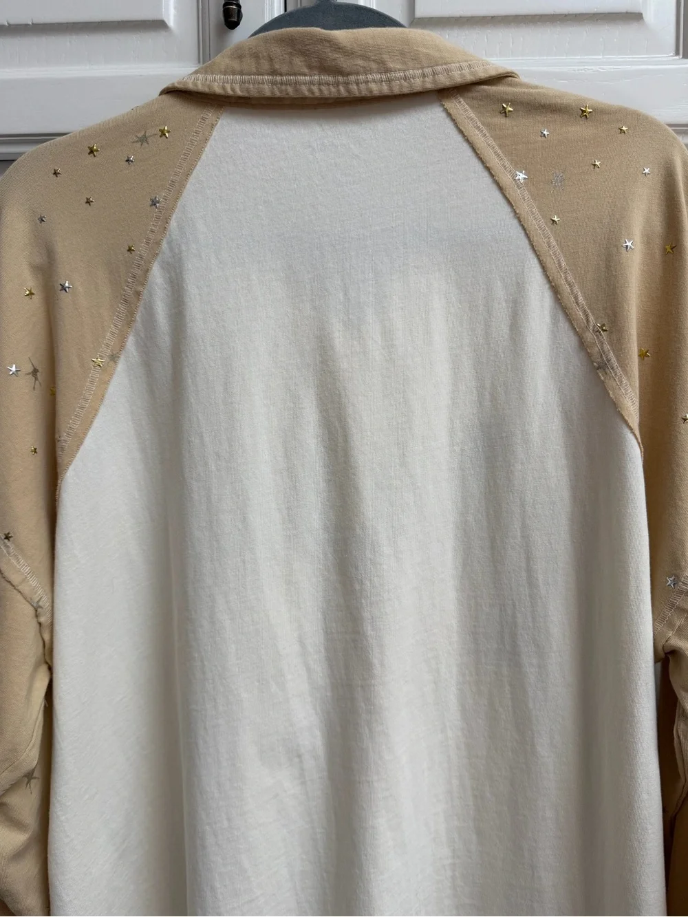 Anthropologie Pilcro Long Sleeve Stardust Graphic Henley Top Size Medium - Picture 9 of 16